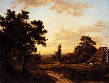 Surrey Canvas Paintings - A View Of Addington, Surrey, With The Shirley Mills Beyond